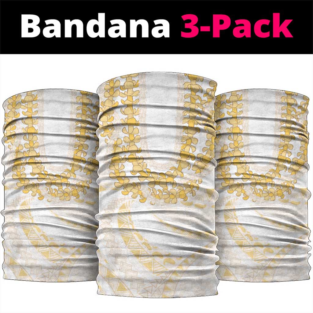 Aloha Lei Onaona Neck Gaiter Beige Hawaiian Tribal Pattern - Polynesian Pride