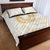 Aloha Lei Onaona Quilt Bed Set Beige Hawaiian Tribal Pattern