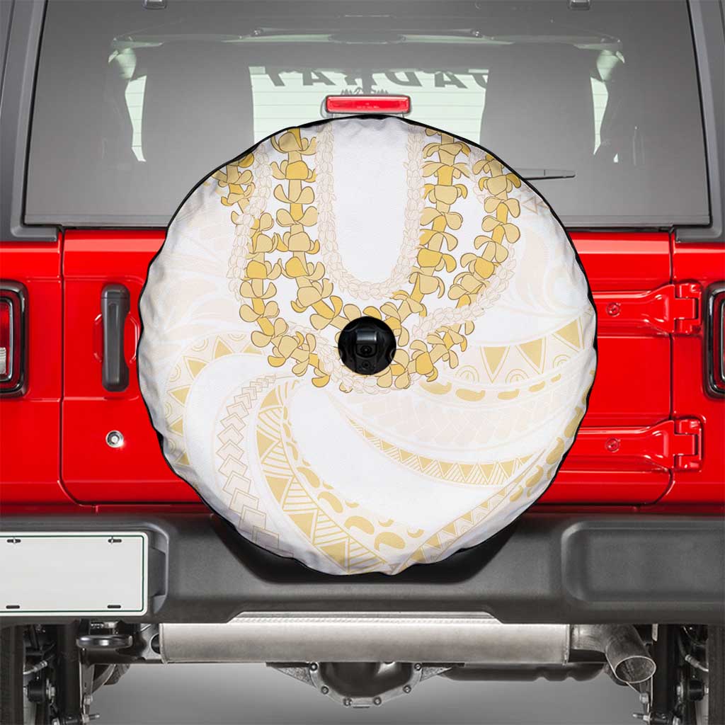 Aloha Lei Onaona Spare Tire Cover Beige Hawaiian Tribal Pattern