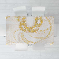 Aloha Lei Onaona Tablecloth Beige Hawaiian Tribal Pattern