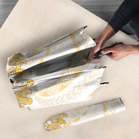 Aloha Lei Onaona Umbrella Beige Hawaiian Tribal Pattern - Polynesian Pride