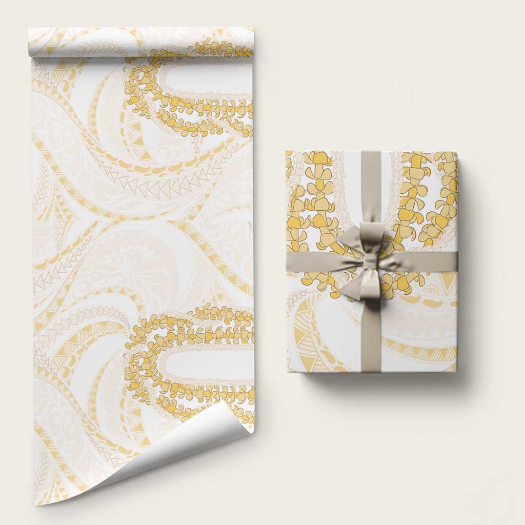 Aloha Lei Onaona Wrapping Paper Beige Hawaiian Tribal Pattern - Polynesian Pride