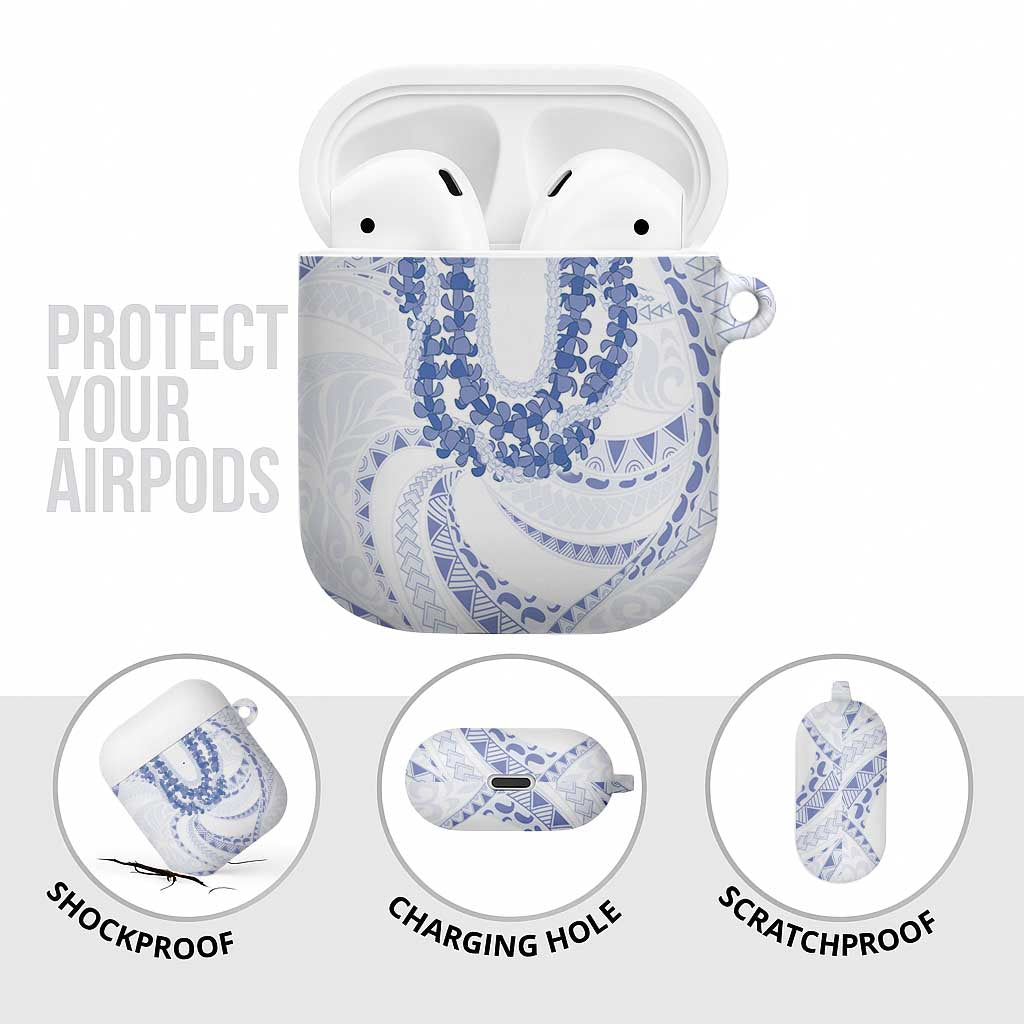 Aloha Lei Onaona AirPods Case Navy Blue Hawaiian Tribal Pattern - Polynesian Pride