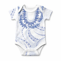 Aloha Lei Onaona Baby Onesie Navy Blue Hawaiian Tribal Pattern LT9 Blue - Polynesian Pride