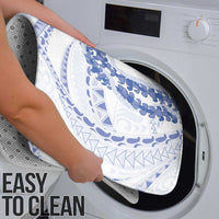 Aloha Lei Onaona Bathroom Set Navy Blue Hawaiian Tribal Pattern - Polynesian Pride