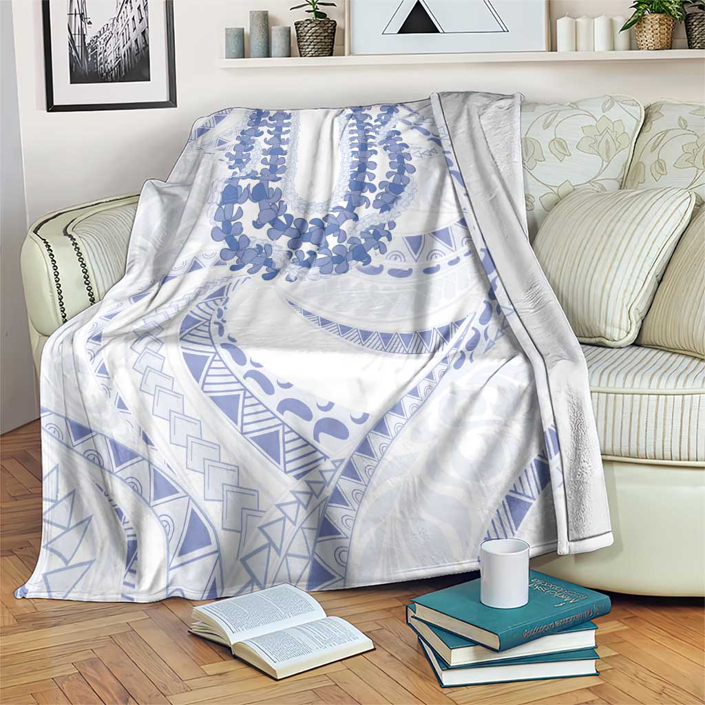 Aloha Lei Onaona Blanket Navy Blue Hawaiian Tribal Pattern