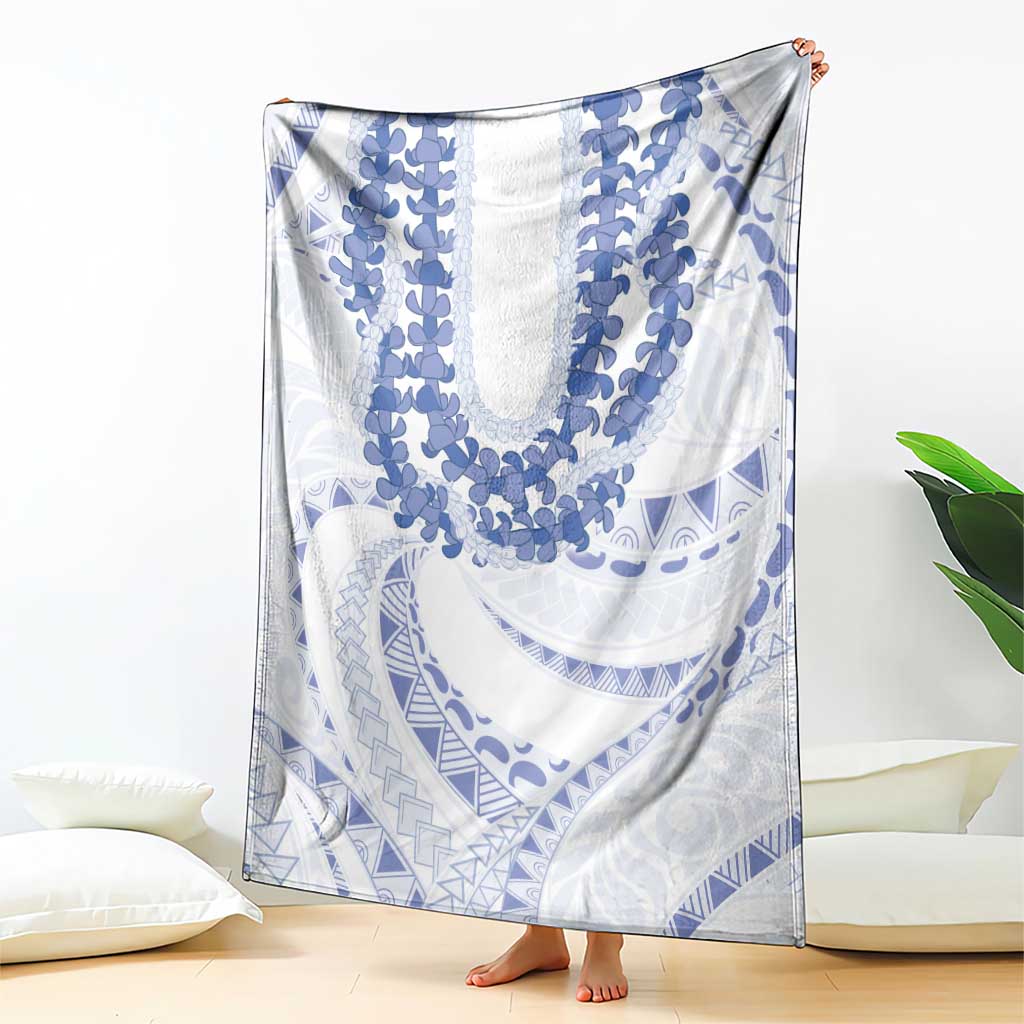 Aloha Lei Onaona Blanket Navy Blue Hawaiian Tribal Pattern