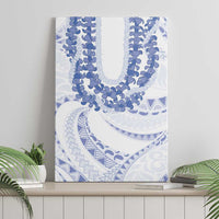 Aloha Lei Onaona Canvas Wall Art Navy Blue Hawaiian Tribal Pattern