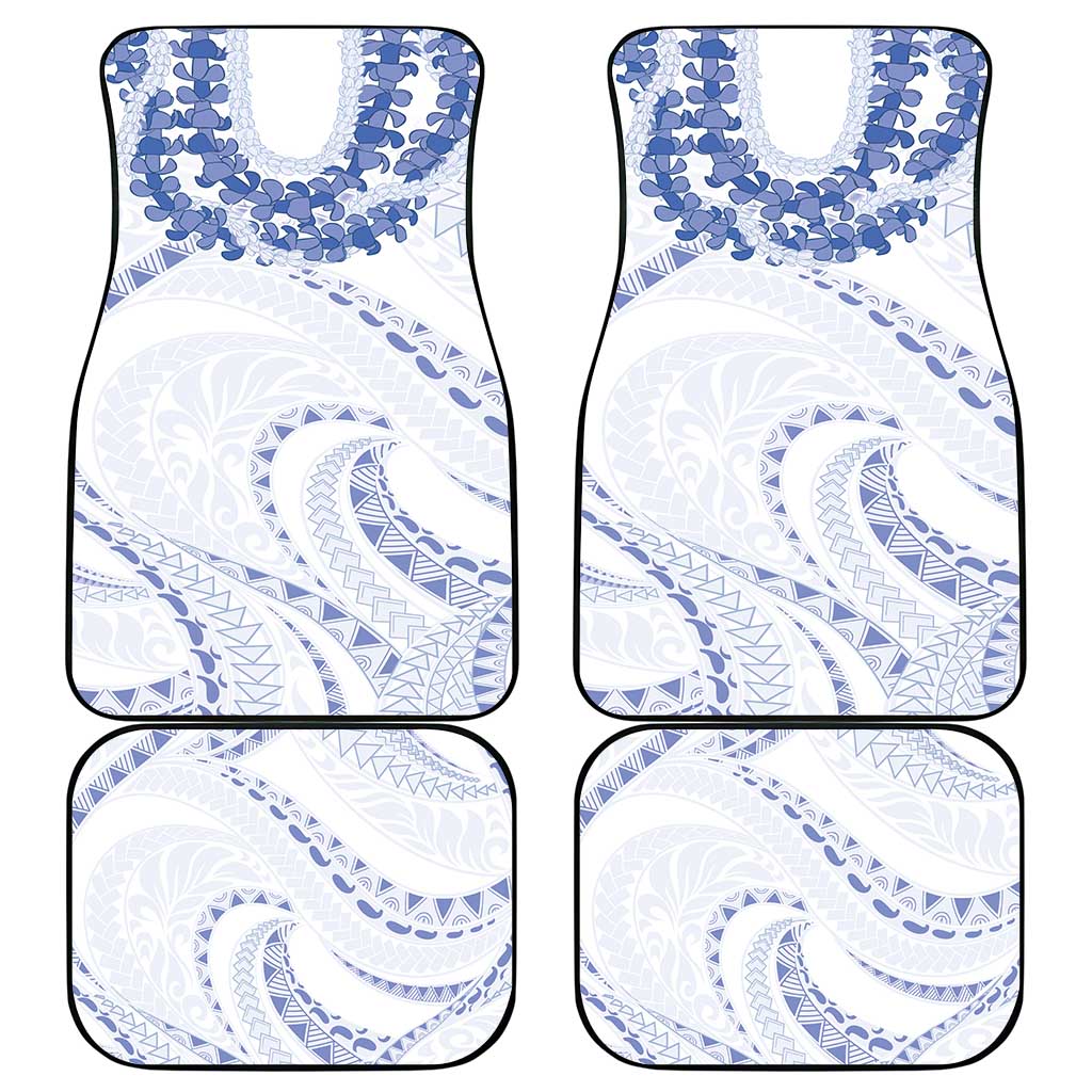 Aloha Lei Onaona Car Mats Navy Blue Hawaiian Tribal Pattern