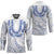 Aloha Lei Onaona Hockey Jersey Navy Blue Hawaiian Tribal Pattern - Polynesian Pride