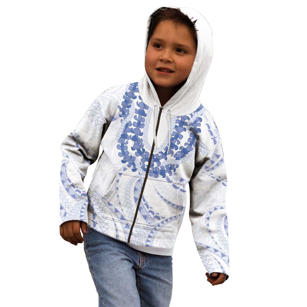 Aloha Lei Onaona Kid Hoodie Navy Blue Hawaiian Tribal Pattern