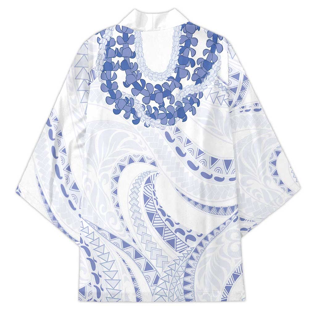 Aloha Lei Onaona Kimono Navy Blue Hawaiian Tribal Pattern - Polynesian Pride