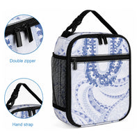 Aloha Lei Onaona Lunch Bag Navy Blue Hawaiian Tribal Pattern LT9 - Polynesian Pride