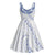 Aloha Lei Onaona Midi Dress Navy Blue Hawaiian Tribal Pattern - Polynesian Pride