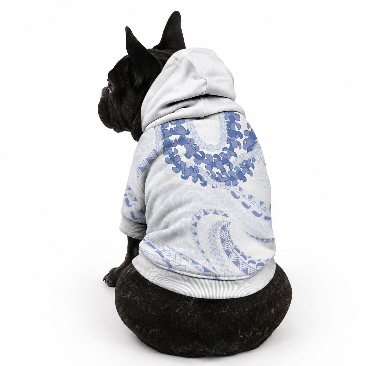 Aloha Lei Onaona Pet Hoodie Navy Blue Hawaiian Tribal Pattern LT9 - Polynesian Pride
