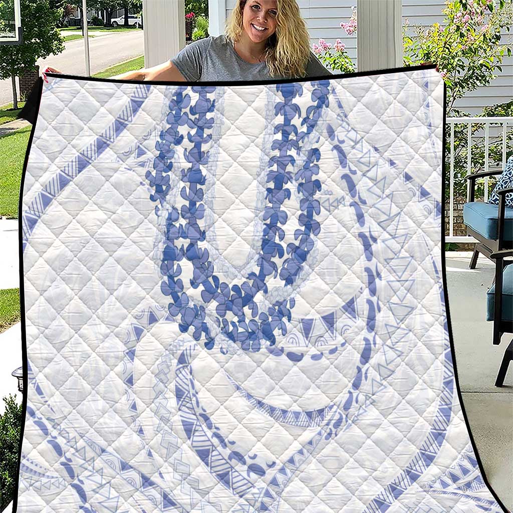 Aloha Lei Onaona Quilt Navy Blue Hawaiian Tribal Pattern