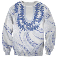 Aloha Lei Onaona Sweatshirt Navy Blue Hawaiian Tribal Pattern