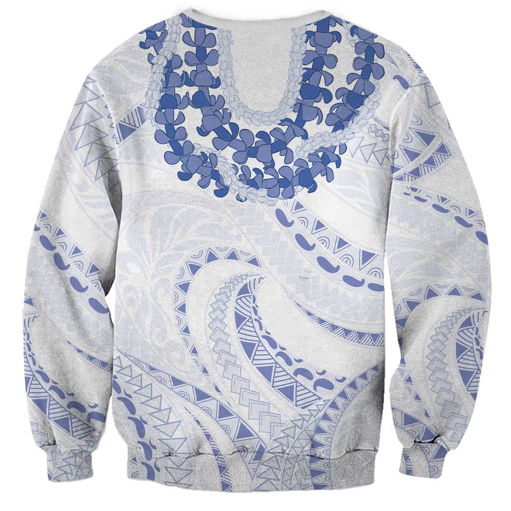 Aloha Lei Onaona Sweatshirt Navy Blue Hawaiian Tribal Pattern