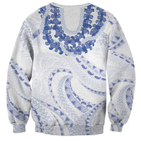Aloha Lei Onaona Sweatshirt Navy Blue Hawaiian Tribal Pattern