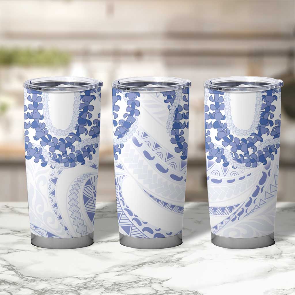Aloha Lei Onaona Tumbler Cup Navy Blue Hawaiian Tribal Pattern
