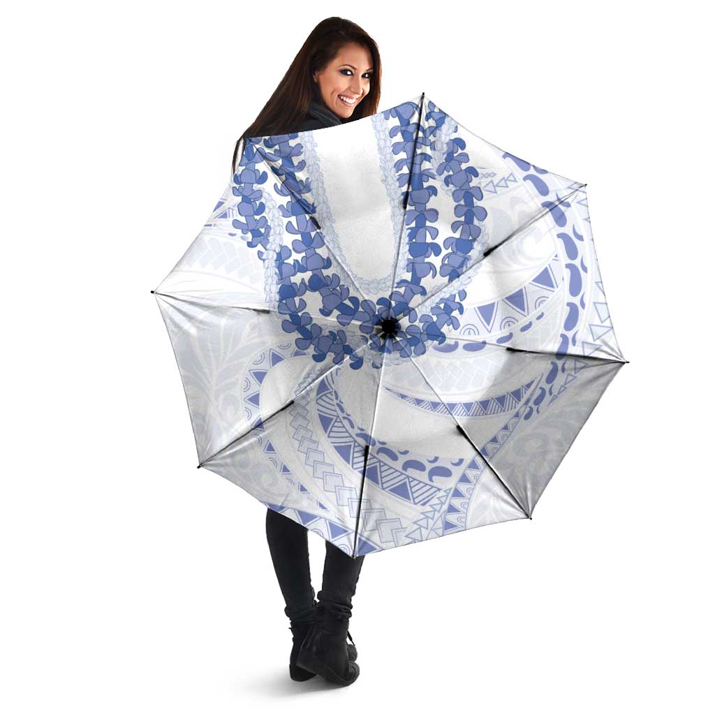 Aloha Lei Onaona Umbrella Navy Blue Hawaiian Tribal Pattern - Polynesian Pride