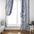 Aloha Lei Onaona Window Curtain Navy Blue Hawaiian Tribal Pattern