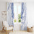 Aloha Lei Onaona Window Curtain Navy Blue Hawaiian Tribal Pattern