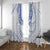 Aloha Lei Onaona Window Curtain Navy Blue Hawaiian Tribal Pattern