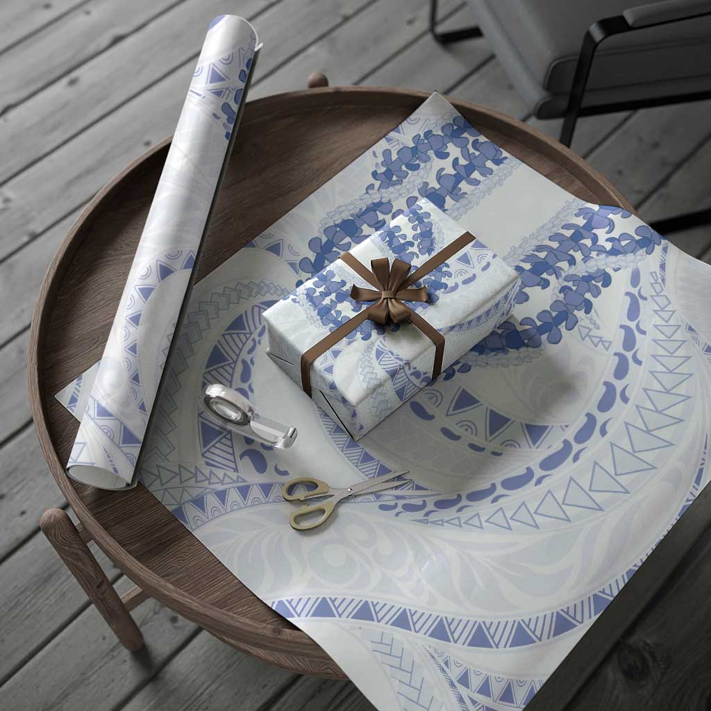 Aloha Lei Onaona Wrapping Paper Navy Blue Hawaiian Tribal Pattern - Polynesian Pride