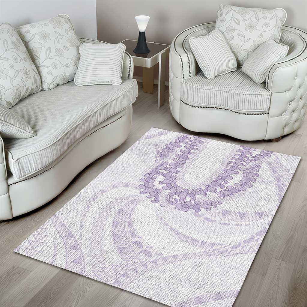 Aloha Lei Onaona Area Rug Purple Hawaiian Tribal Pattern
