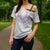 Aloha Lei Onaona Cross Shoulder Shirt Purple Hawaiian Tribal Pattern - Polynesian Pride