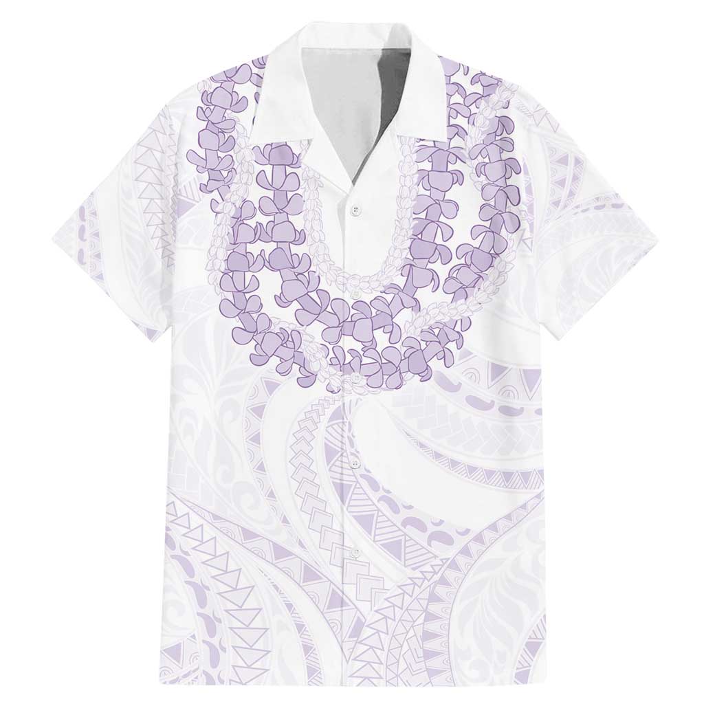 Aloha Lei Onaona Family Matching Mermaid Dress and Hawaiian Shirt Purple Hawaiian Tribal Pattern