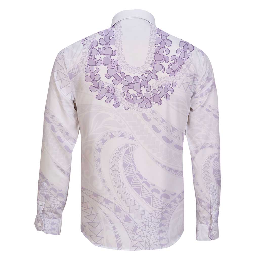 Aloha Lei Onaona Family Matching Puletasi and Hawaiian Shirt Purple Hawaiian Tribal Pattern