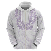 Aloha Lei Onaona Hoodie Purple Hawaiian Tribal Pattern