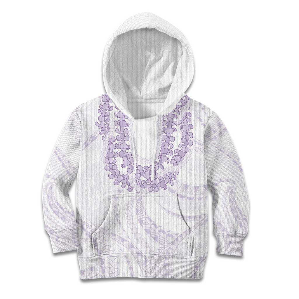 Aloha Lei Onaona Kid Hoodie Purple Hawaiian Tribal Pattern