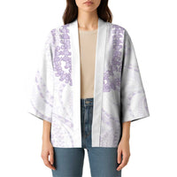 Aloha Lei Onaona Kimono Purple Hawaiian Tribal Pattern - Polynesian Pride