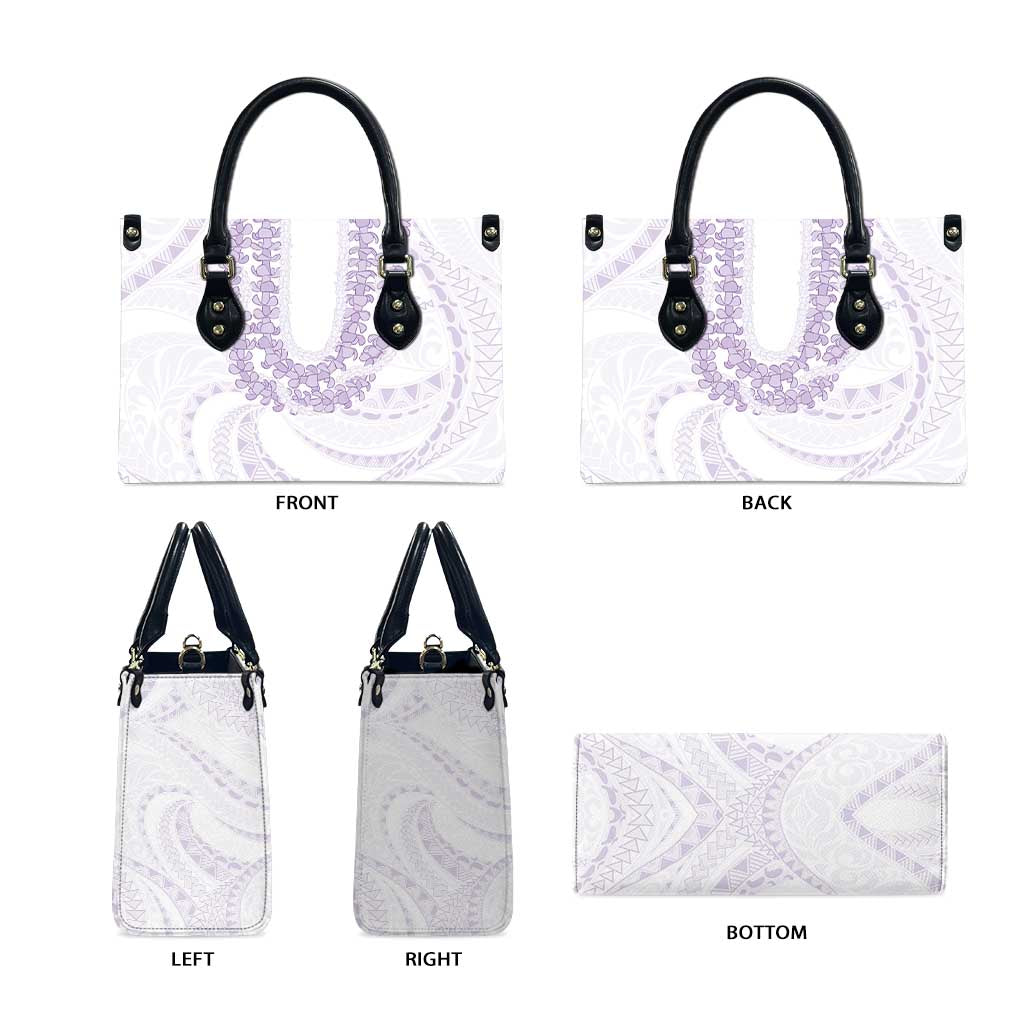 Aloha Lei Onaona Leather Bag Purple Hawaiian Tribal Pattern - Polynesian Pride