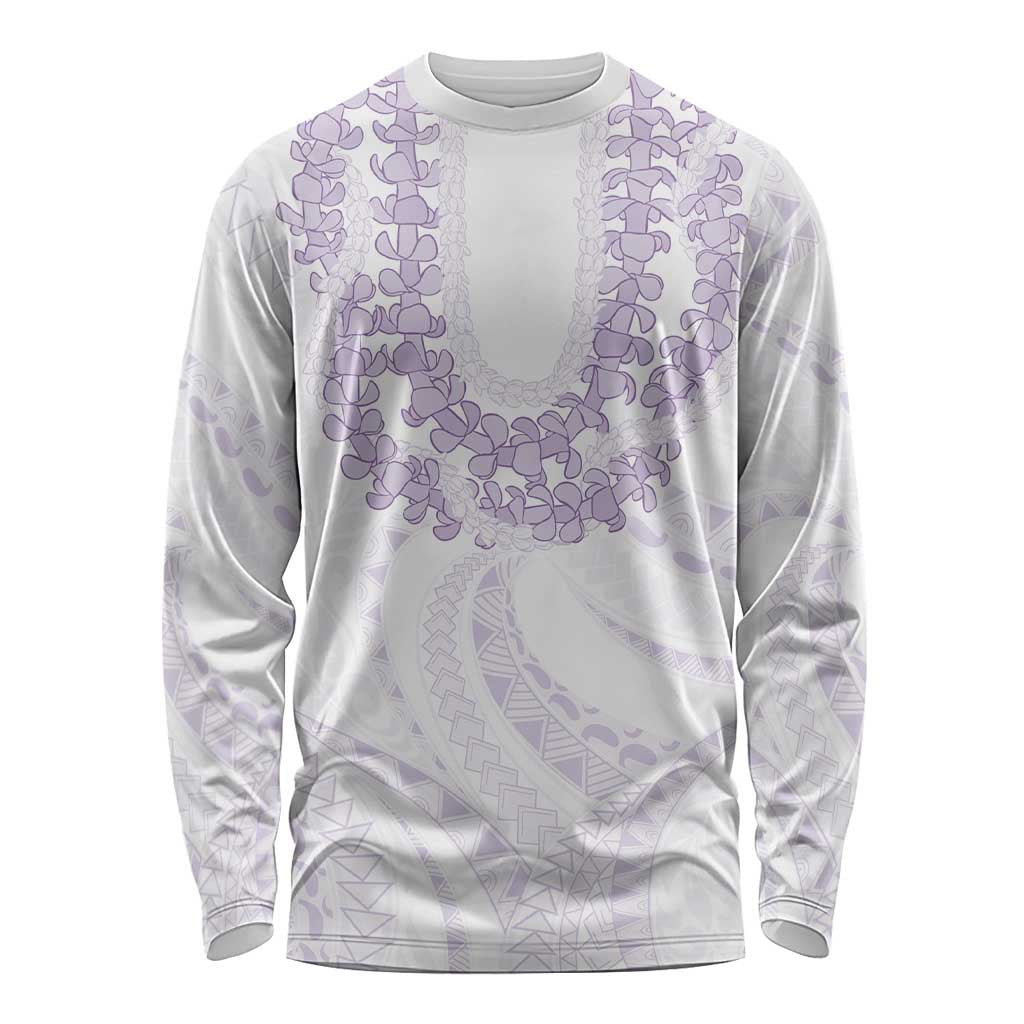Aloha Lei Onaona Long Sleeve Shirt Purple Hawaiian Tribal Pattern