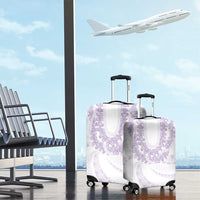 Aloha Lei Onaona Luggage Cover Purple Hawaiian Tribal Pattern