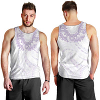 Aloha Lei Onaona Men Tank Top Purple Hawaiian Tribal Pattern