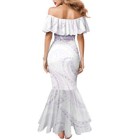 Aloha Lei Onaona Mermaid Dress Purple Hawaiian Tribal Pattern