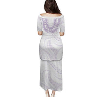 Aloha Lei Onaona Puletasi Purple Hawaiian Tribal Pattern