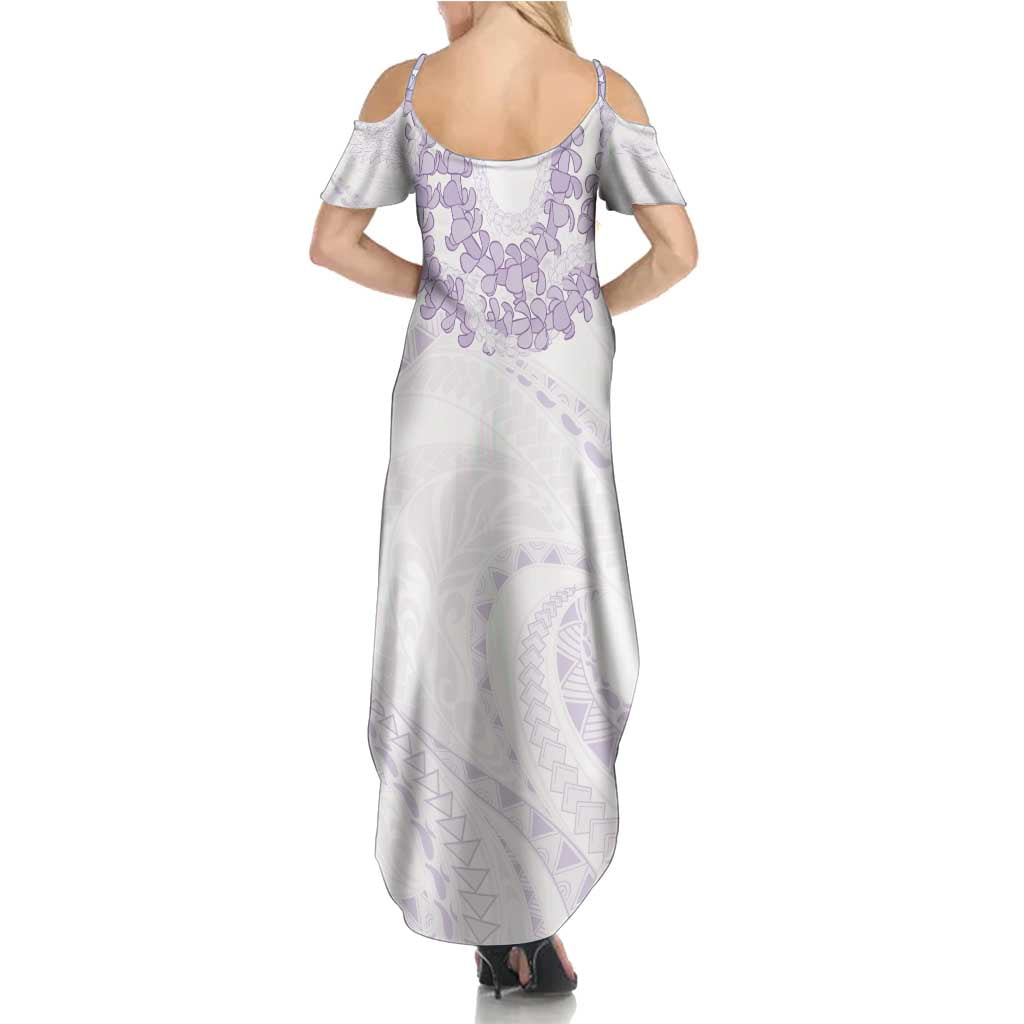 Aloha Lei Onaona Summer Maxi Dress Purple Hawaiian Tribal Pattern
