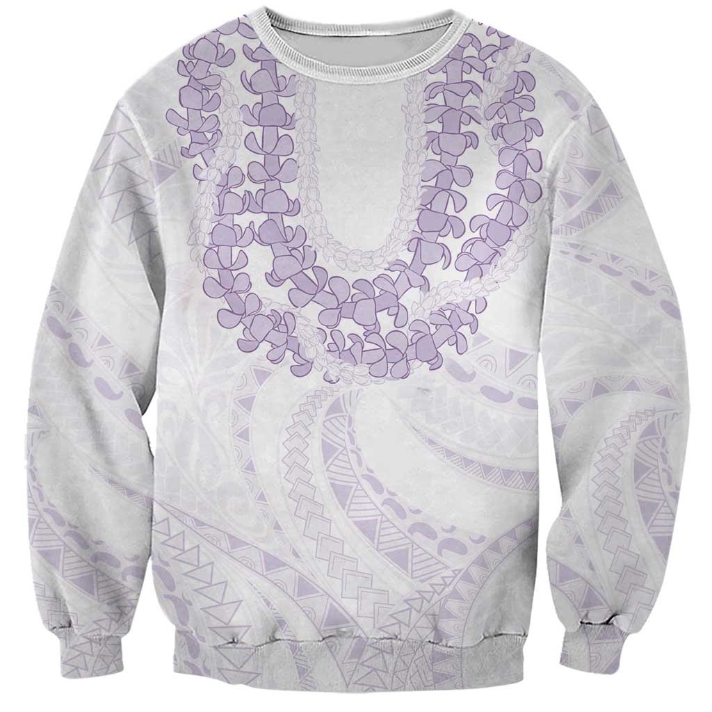 Aloha Lei Onaona Sweatshirt Purple Hawaiian Tribal Pattern