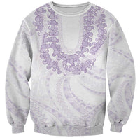 Aloha Lei Onaona Sweatshirt Purple Hawaiian Tribal Pattern