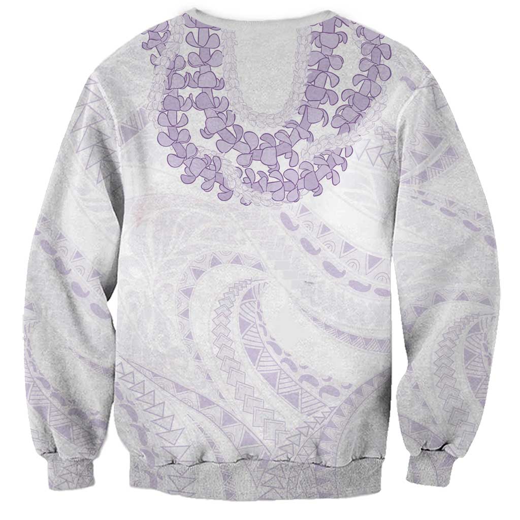 Aloha Lei Onaona Sweatshirt Purple Hawaiian Tribal Pattern