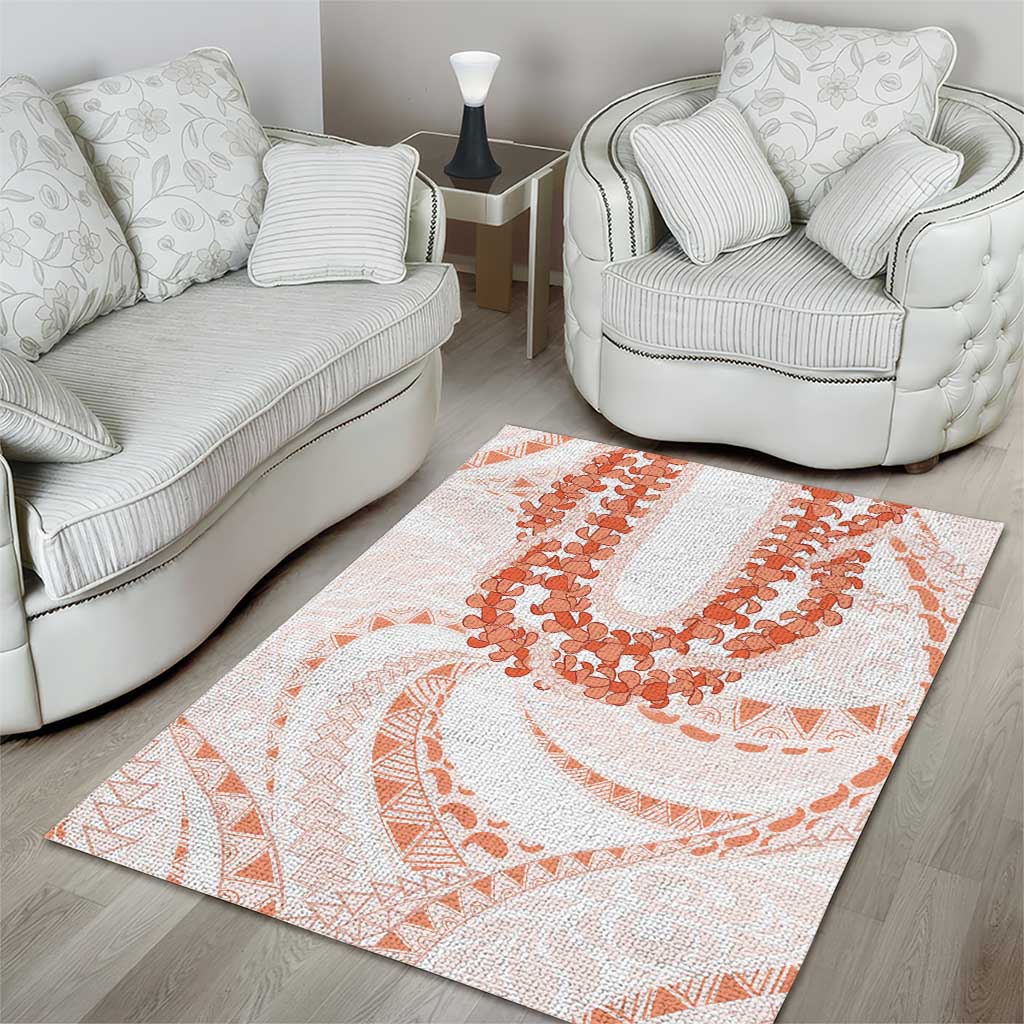Aloha Lei Onaona Area Rug Red Hawaiian Tribal Pattern