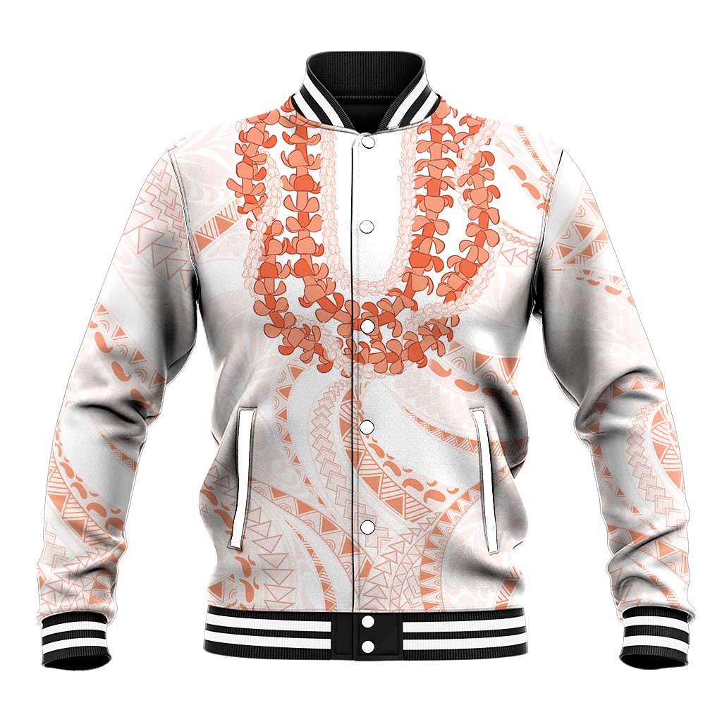 Aloha Lei Onaona Baseball Jacket Red Hawaiian Tribal Pattern