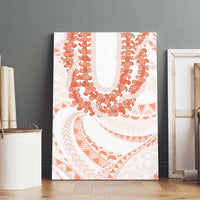 Aloha Lei Onaona Canvas Wall Art Red Hawaiian Tribal Pattern