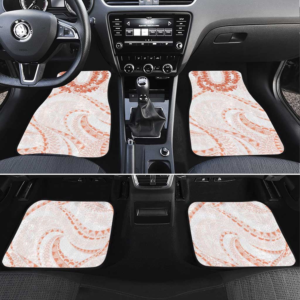 Aloha Lei Onaona Car Mats Red Hawaiian Tribal Pattern